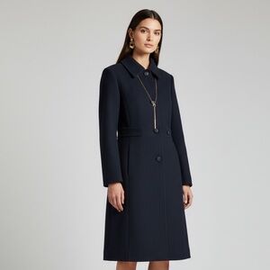 Petite Sophisticate Black Wool Blend Long Coat – Women’s P (Petite)